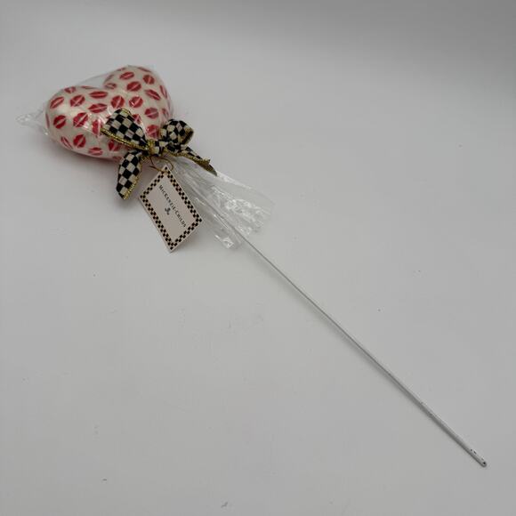 MacKenzie Childs Heart Lollipop Pick Hot Lips NWT - Picture 2 of 4